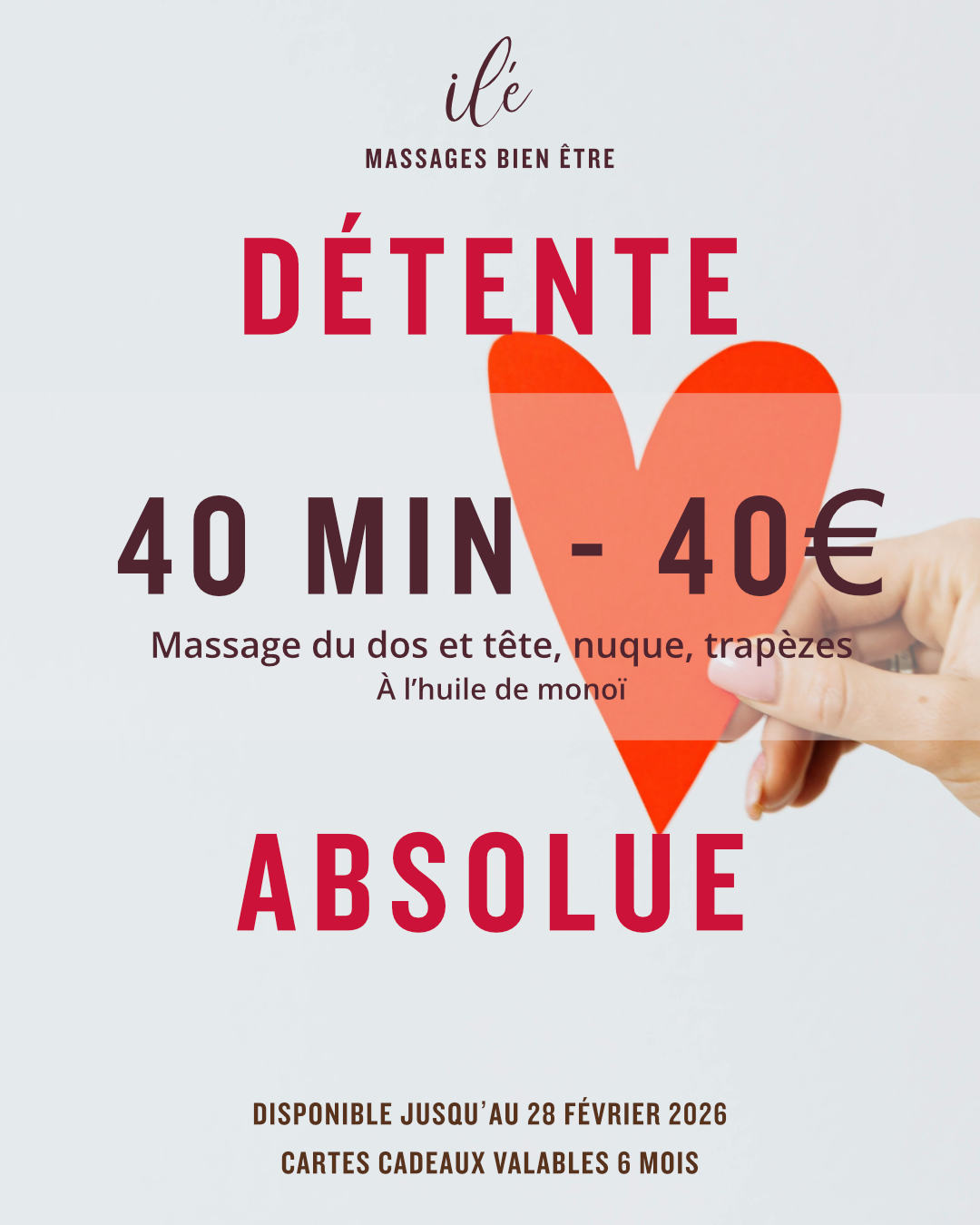 Massage Instant enveloppant de 1h20